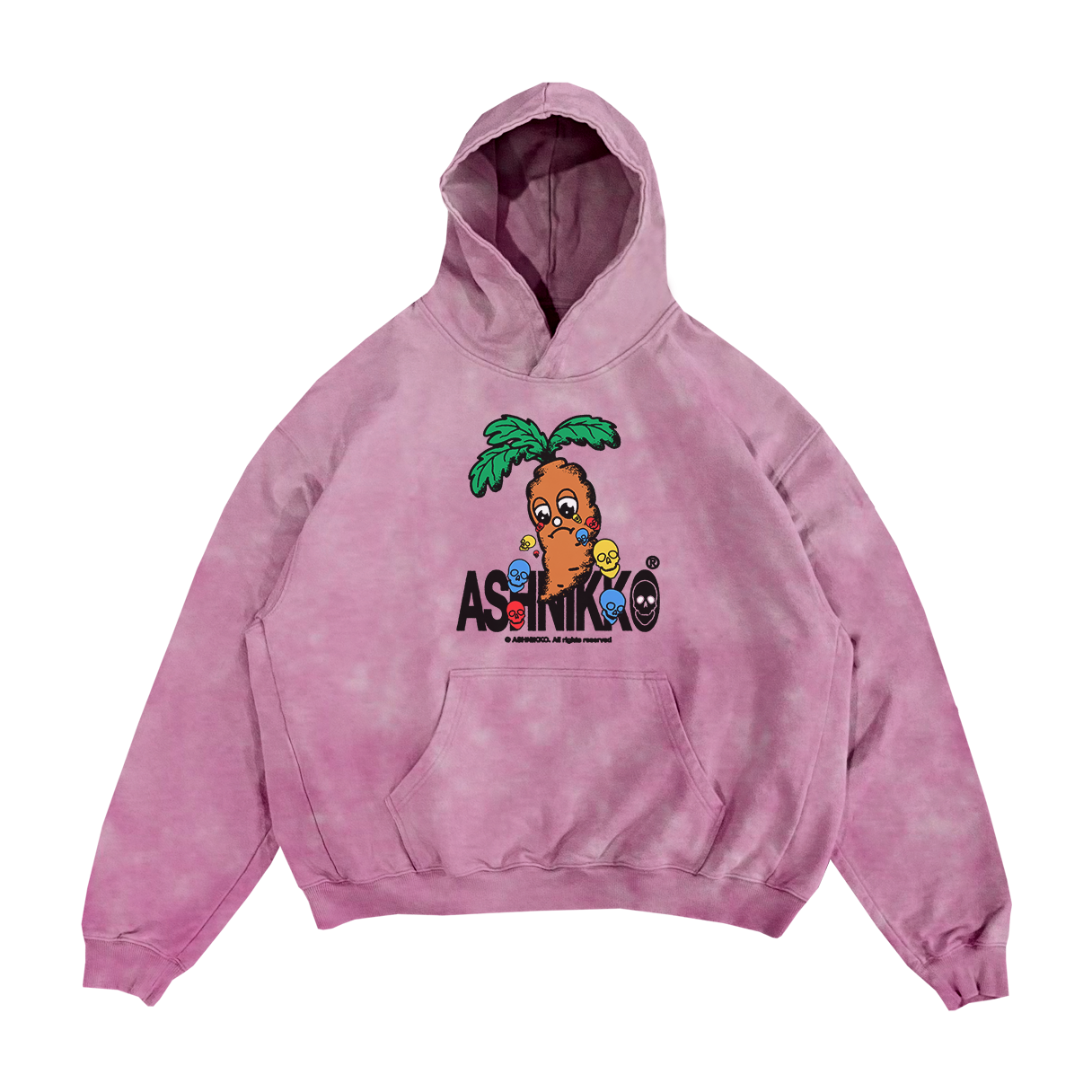 Make Me Cry Pink Washed Hoodie Ashnikko