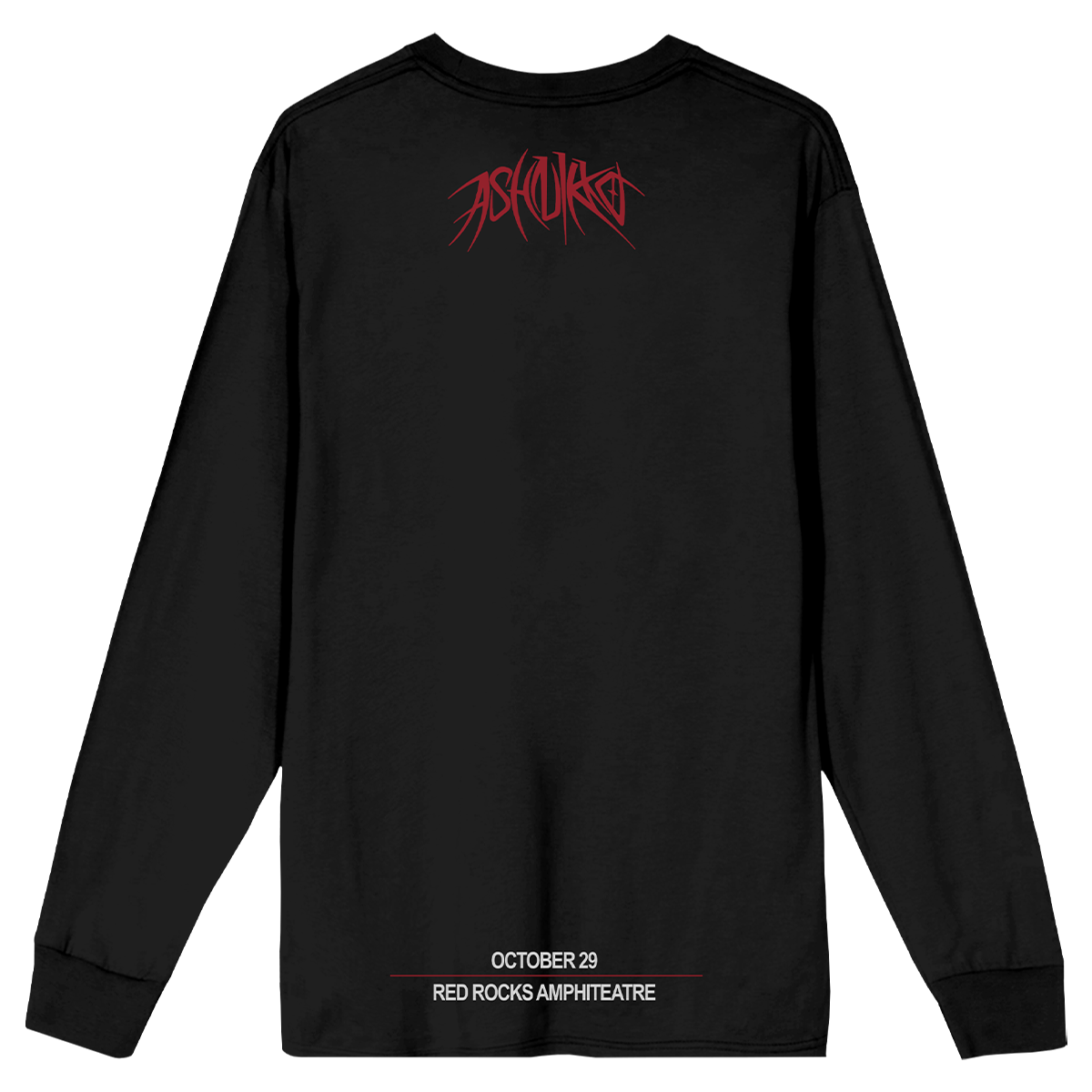 A classic cotton long sleeve black tee with custom Halloweenie album artwork across the front. 