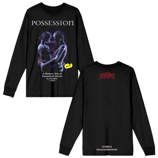 A classic cotton long sleeve black tee with custom Halloweenie album artwork across the front. 