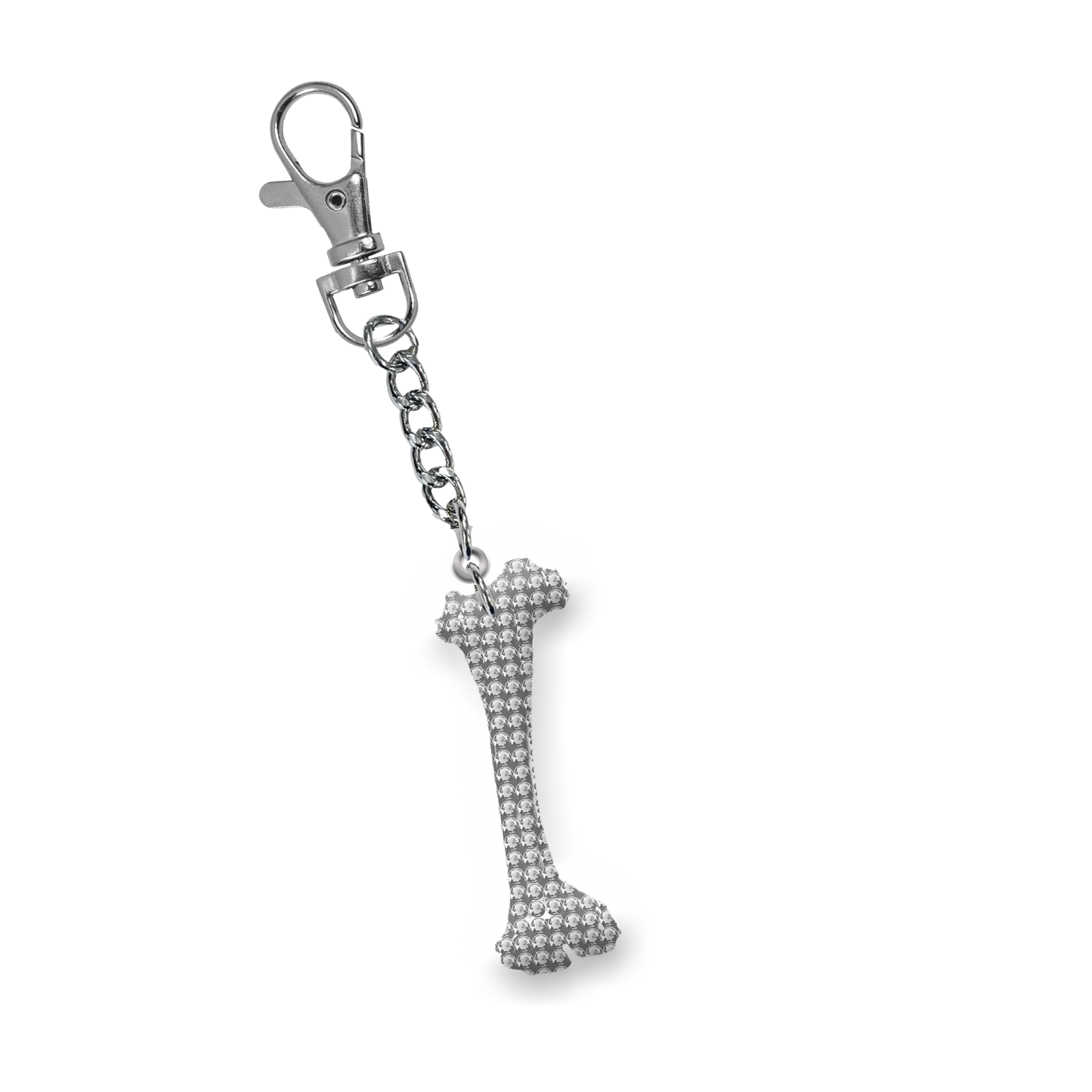 A bedazzled chicken bone keychain charm from Ashnikko.